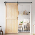 36x84 inch Sliding Barn Wood Door Slab with Hardware Kit for DIY