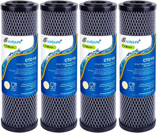1 Micron 10 x 2.5 Whole House CTO Carbon Water Filter Cartridge