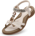 Littleplum Womens Sandals Arch Support Slingback Rhinestone Dressy PU