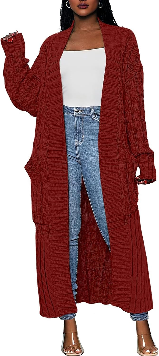 Caracilia Womens Long Cardigan Sweaters for Trendy Fall Style