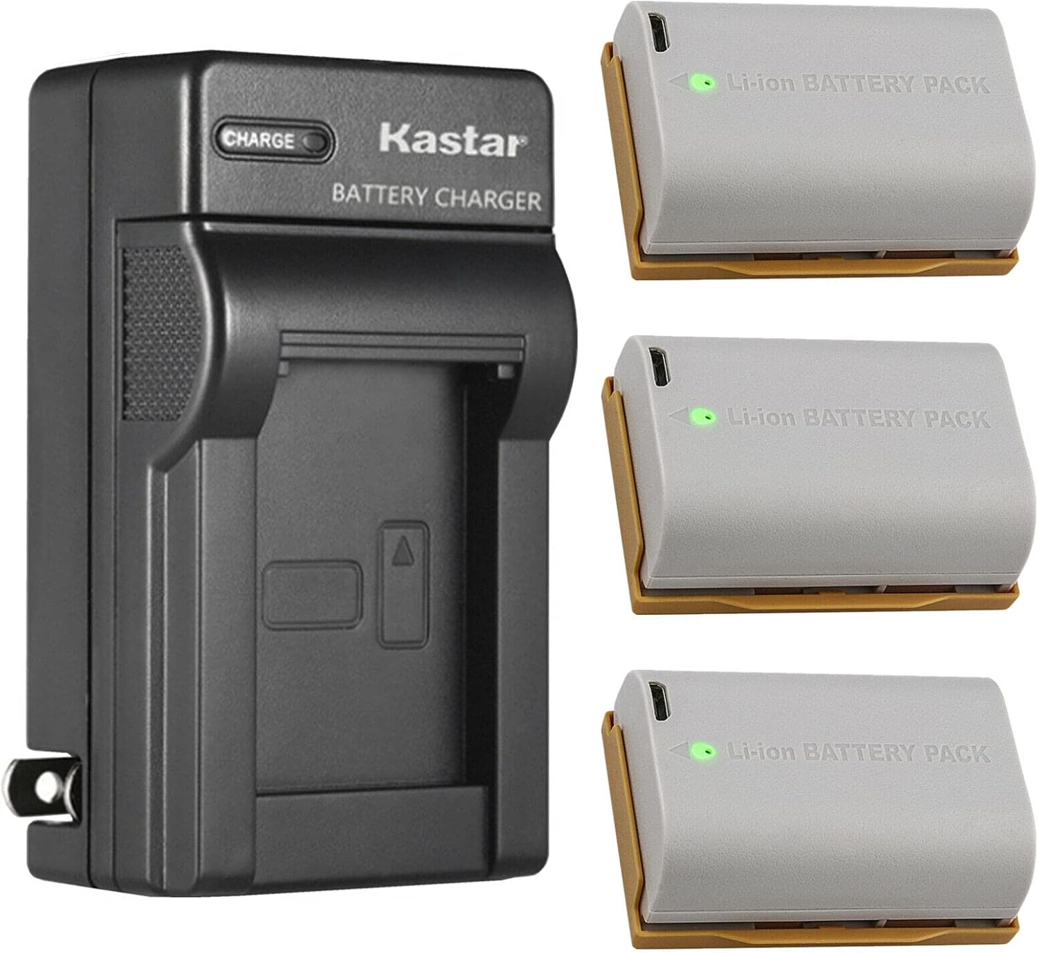 Kastar 3-Pack Battery and AC Wall Charger for Canon Cameras