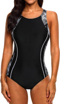 One Piece Athletic Racerback Swimsuit - Slimming Support for Training