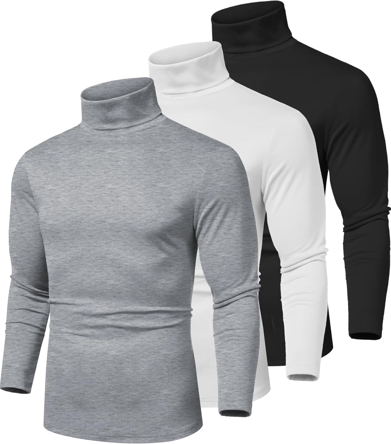 COOFANDY Men's Slim Fit Turtleneck Lightweight Pullover Sweater