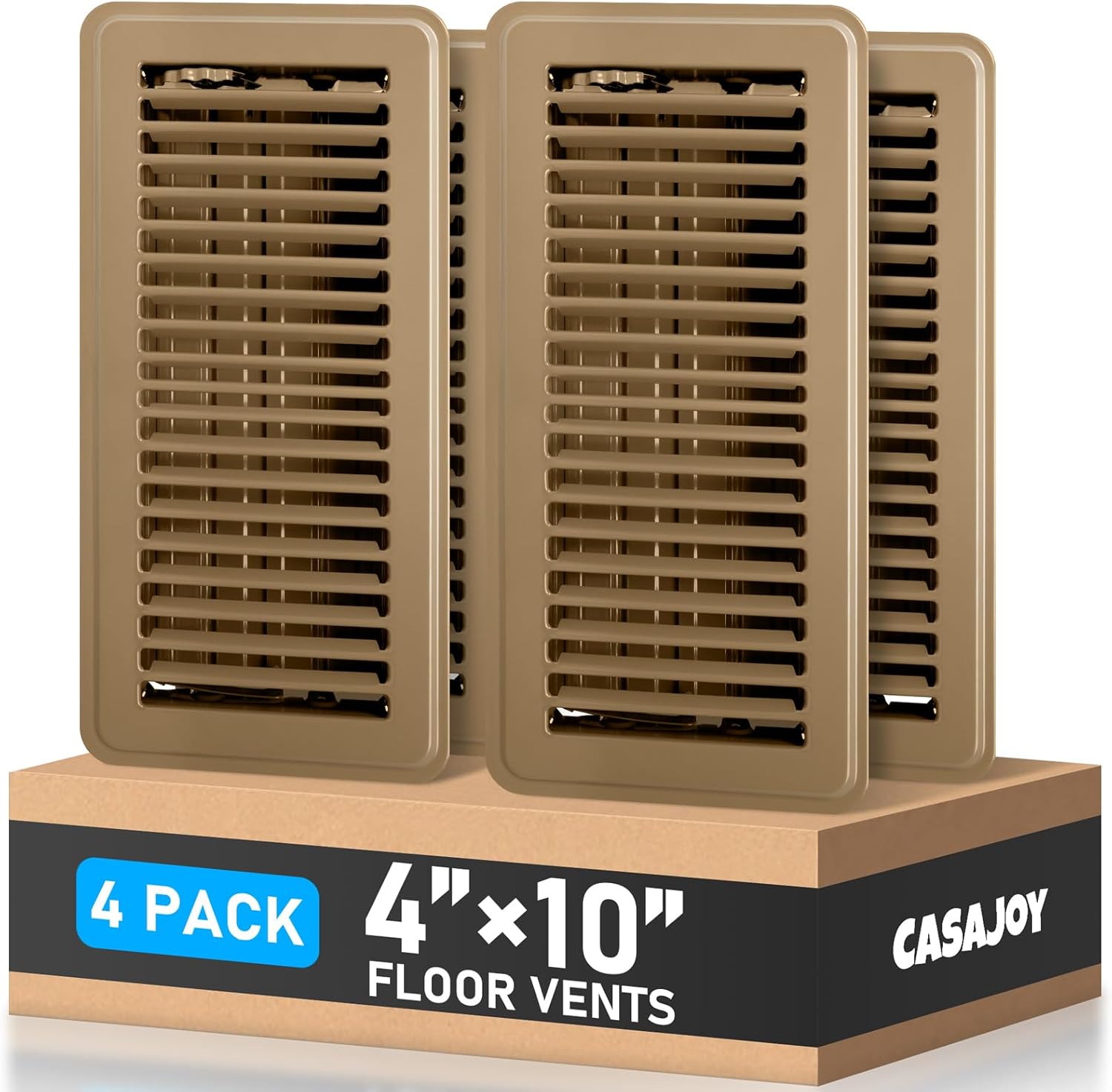 4 Pack Floor Vents for Home Use - Heavy Duty Air Vent Covers