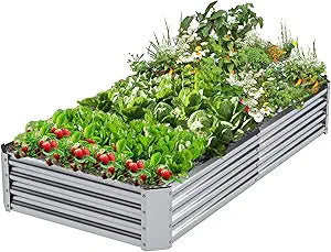 Galvanized Elevated Garden Bed for Vegetable and Flower Planting