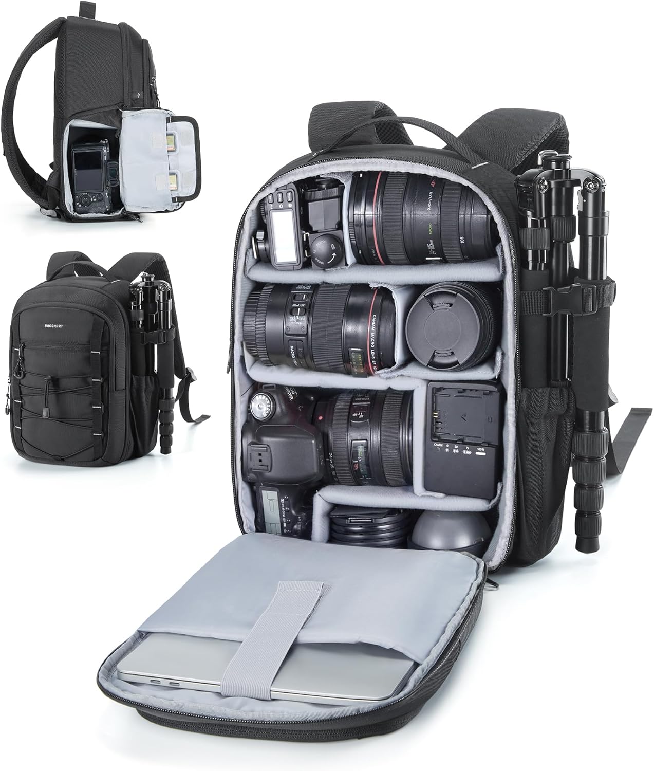 BAGSMART DSLR Camera Backpack with Laptop Compartment