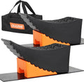 Curved Leveling Blocks for Tandem Axle Trailers - 6in Lift for Tire