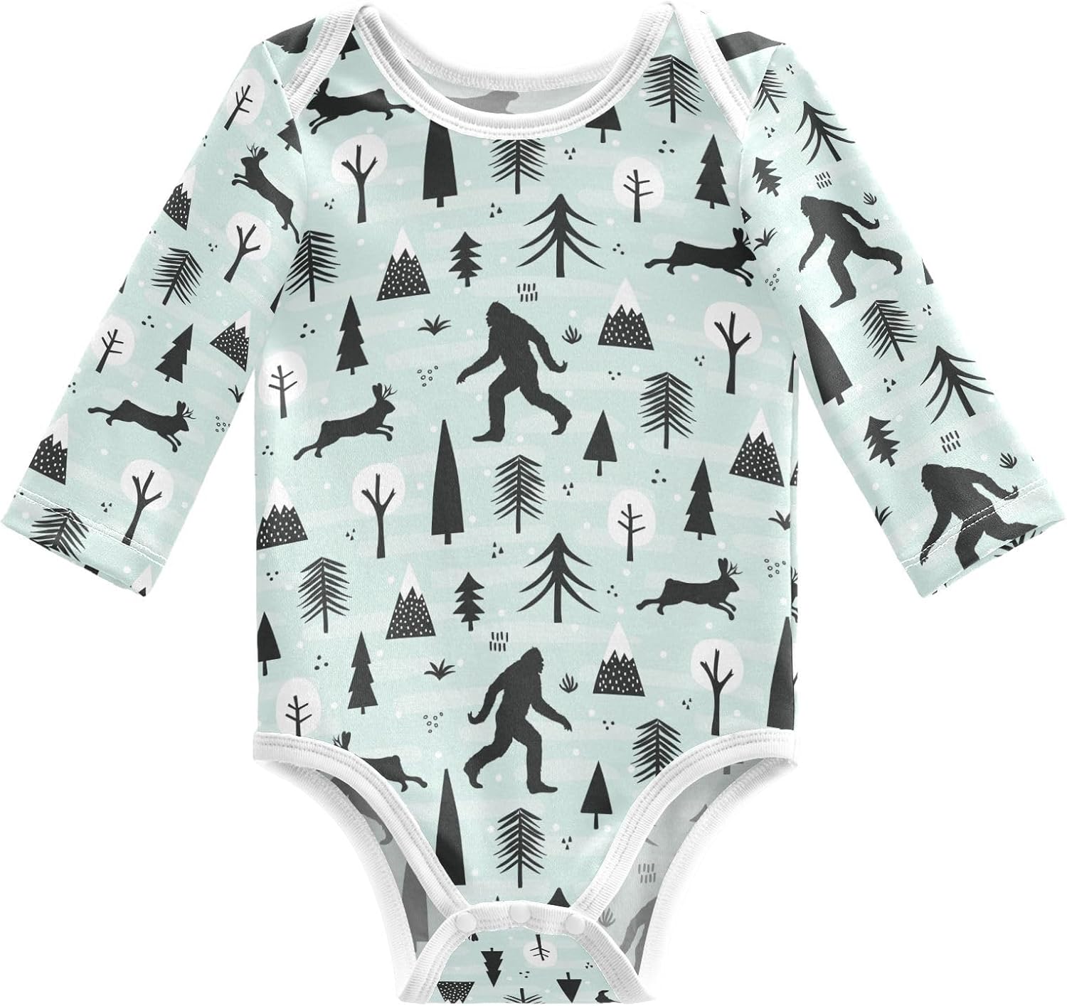 Cotton Long-sleeve Bodysuits for Babies 0-24 Months