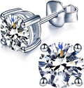 Moissanite Stud Earrings D-Color VVS1 1/2/3ct - Sterling Silver