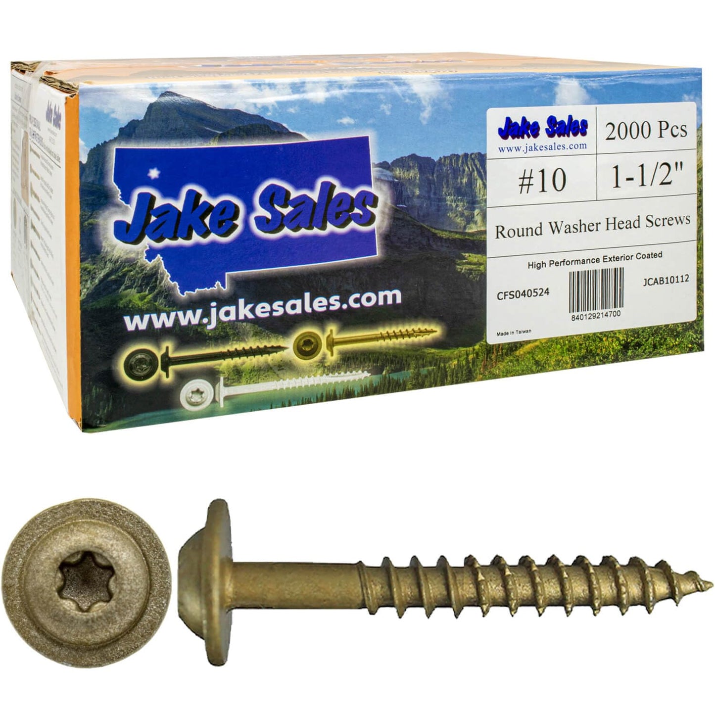 10 x 1-1/2 in Bronze Star Drive Screws for Wood Projects