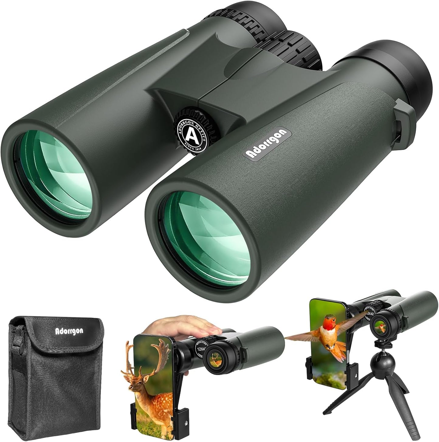 Adorrgon 15x45 HD Binoculars for Bird Watching and Travel