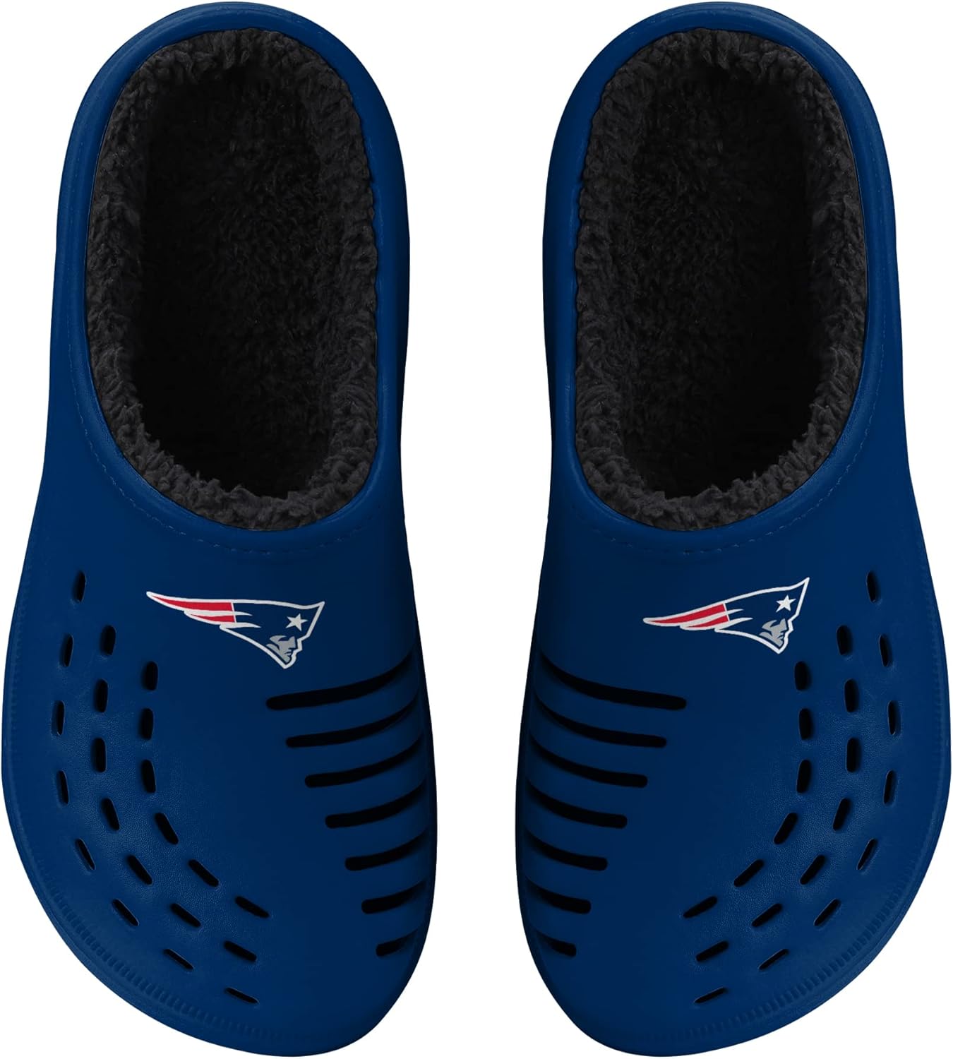 FOCO Men's NFL Sherpa Lined Big Logo Clog for Ultimate Comfort