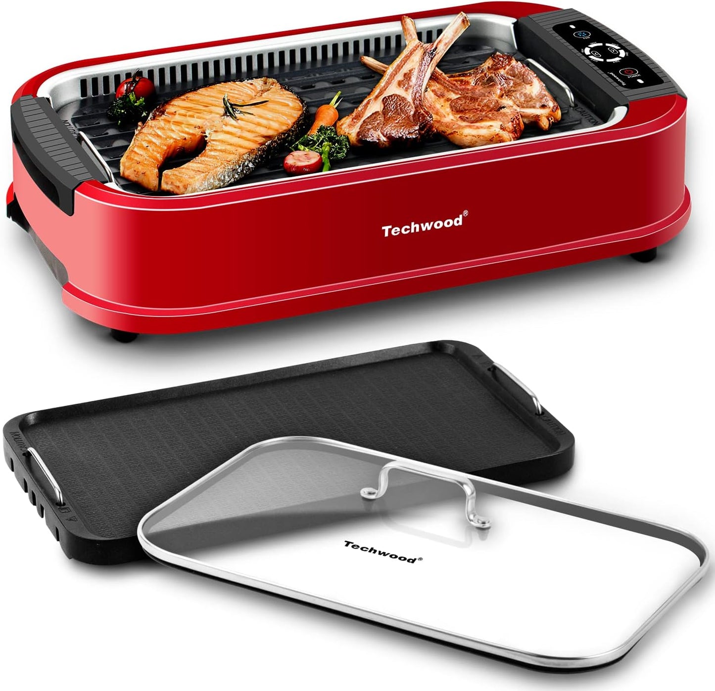 Techwood Indoor Smokeless Grill for Year-Round Delicious BBQ