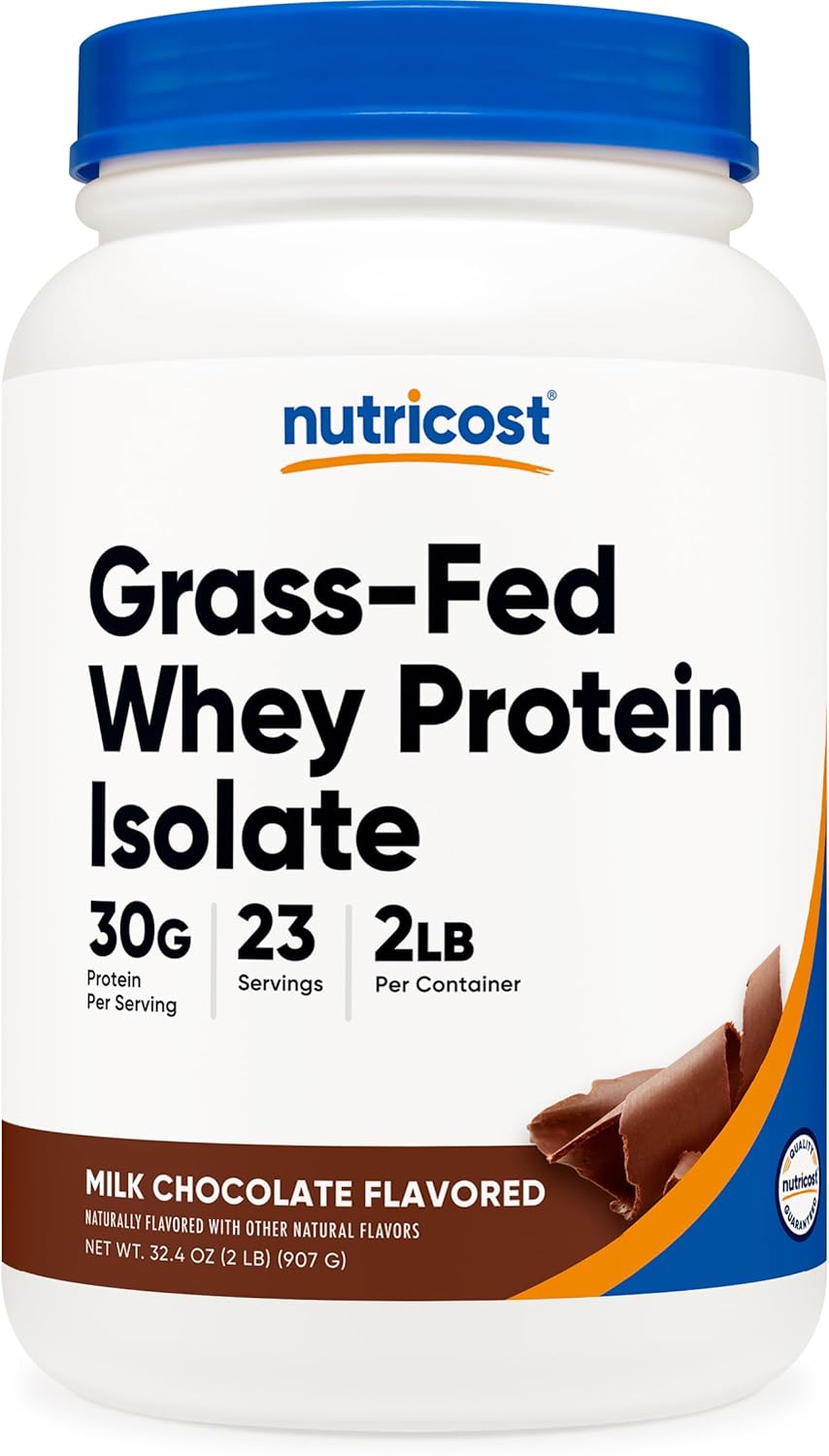 Nutricost Grass-Fed Whey Protein Isolate - Chocolate Flavor