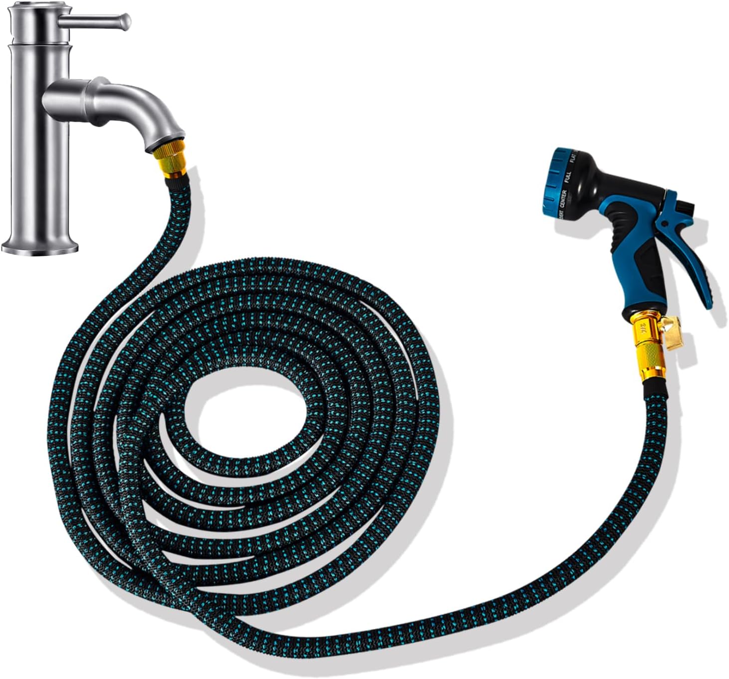 Indoor Sink Hose Attachment for Faucet - 50 Ft Versatile Hose