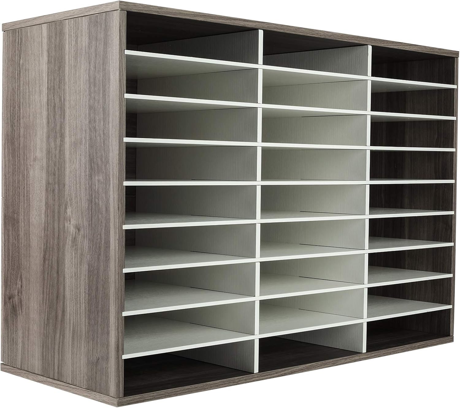 TQVAI Wood Adjustable Literature Organizer for Home & Office