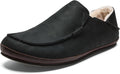 OLUKAI Moloa Slipper Men's Premium Leather Slip On - All-Day