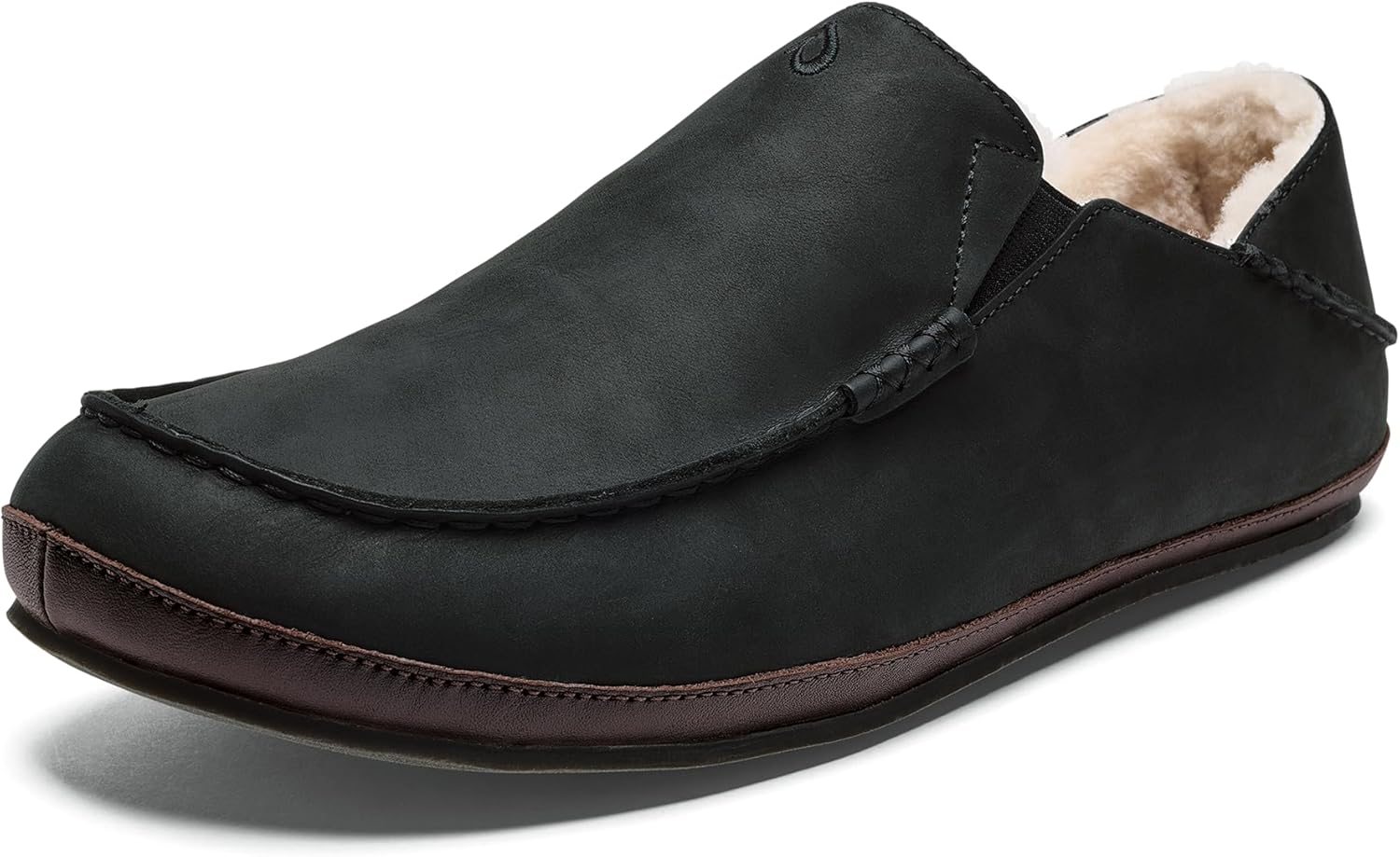 OLUKAI Moloa Slipper: Premium Leather Slip On Shoes for Comfort