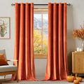 MIULEE Burnt Orange Velvet Curtains for Elegant Home Decor