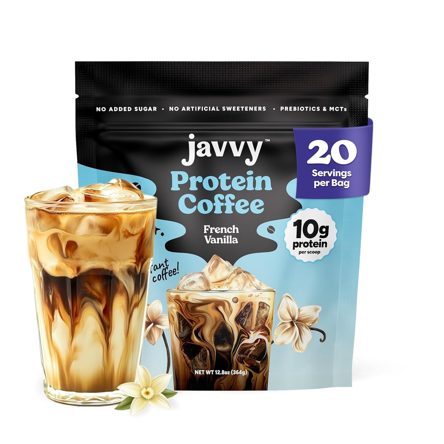 French Vanilla Protein Iced Coffee - Premium Whey Protein Blend