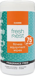 Fitness Equipment Wipes - Fragrance-Free 75-Count for Gyms & Mats