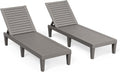 Lounge Chair Pool Lounge Chairs Set of 2 - Weatherproof Adjustable
