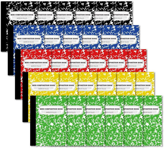 Feela Mini Marble Composition 30 Pack - Pocket-Sized Joy!