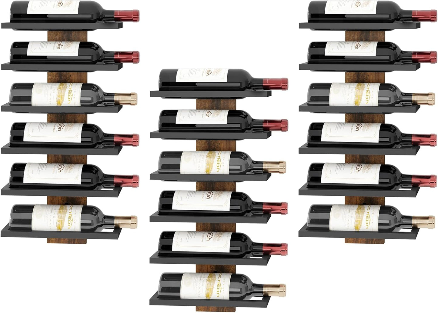 Wall Mounted Wine Rack Set for Stylish Storage and Display