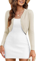 OmicGot Women's Cropped Cardigan Shrug - Lightweight Bolero Fit