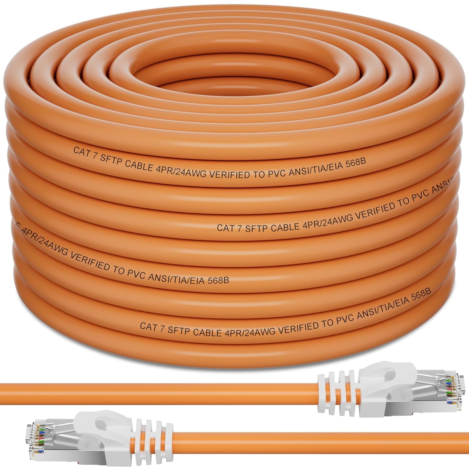 Cat7 Outdoor Ethernet Cable 100ft for High-Speed Internet Use