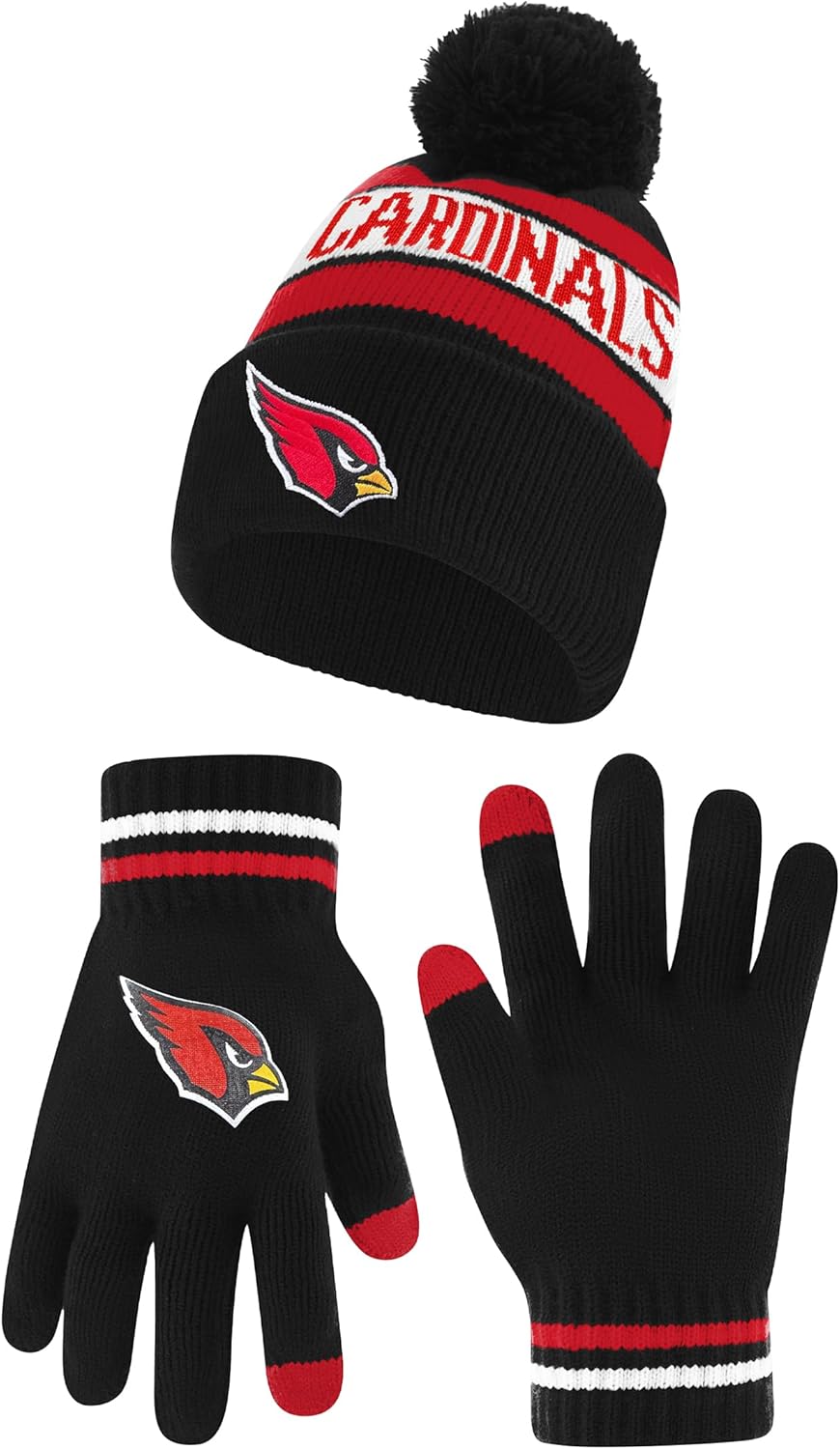 Ultra Game Youth NFL Beanie and Touch Screen Gloves Set