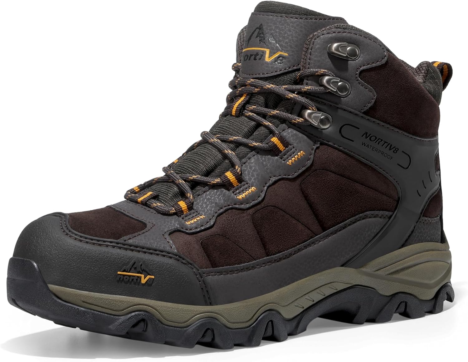 NORTIV 8 Men's Waterproof Hiking Boots for Outdoor Adventures