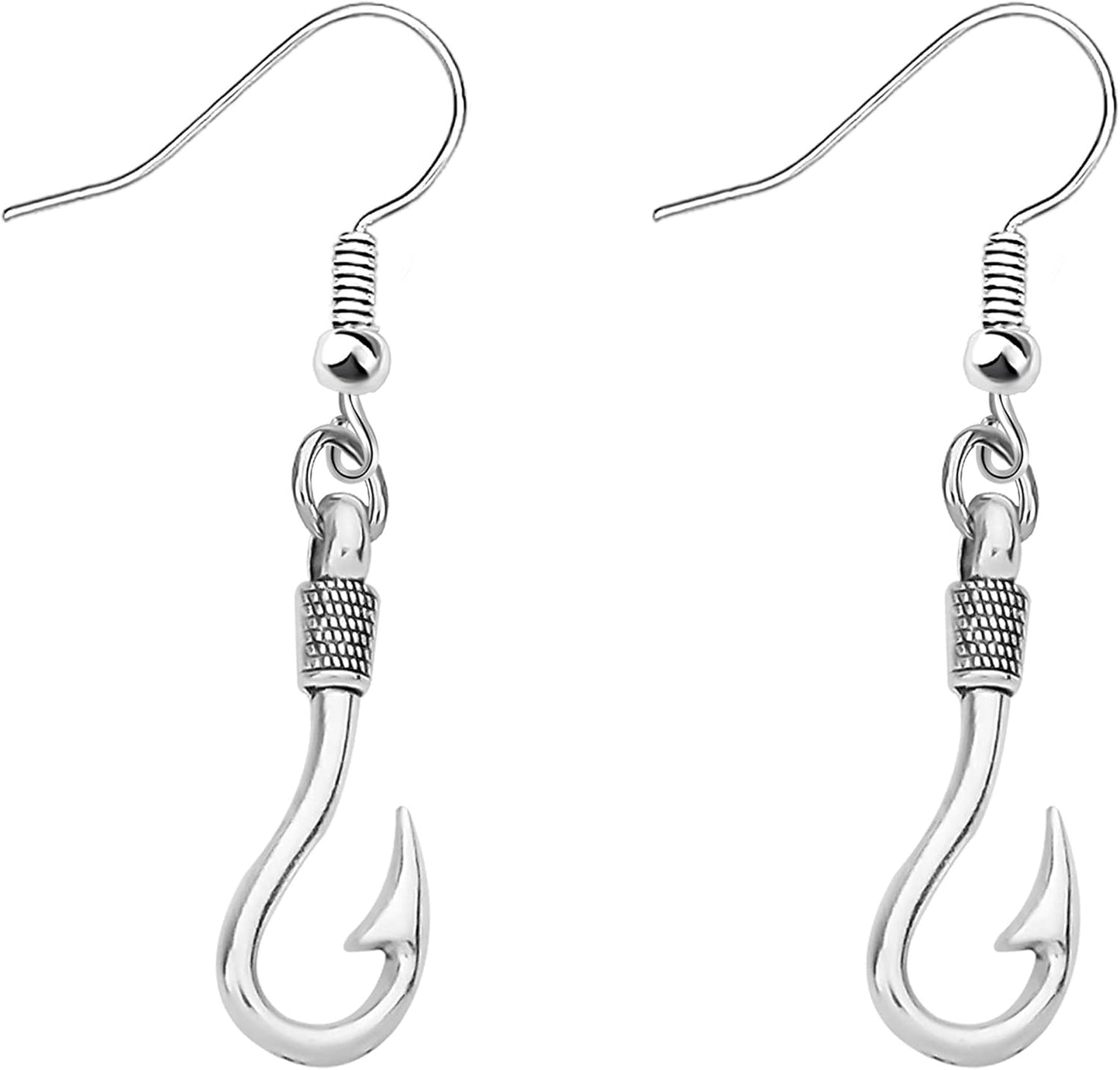 CHOORO Fish Hook Earrings - Unique Fishing Gift for Her