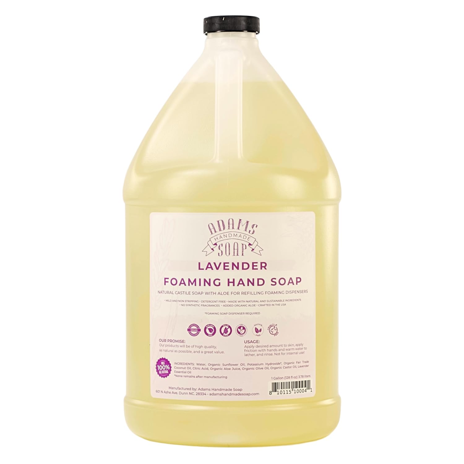 Adams Handmade Soap Liquid Foaming Soap for Gentle Cleaning