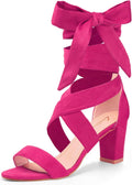 Leticia Strappy Heels for Women Chunky Heel - Comfortable Sexy Sandals