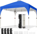 10x10 Pop Up Canopy Tent Blue - Instant Sun Shelter with Wheeled Bag
