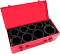 1 Inch Drive Deep Impact Socket Set 9-Piece SAE - Heavy-Duty Cr-Mo