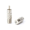 RCA Male to F-Pin (F81) Coax Adapter 100 Pack - Convert RG6 to RCA