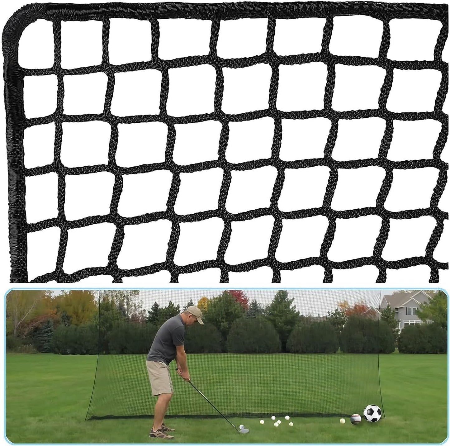 Golf Practice Net - Heavy Duty Nylon Netting for All Sports