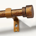 Retro Gold Curtain Rods for Windows 72 to 144 Inches Adjustable
