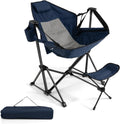 GYMAX Folding Camping Chair with Detachable Footrest
