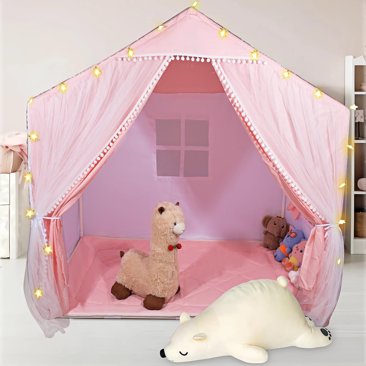 Large Pink Kids Castle Tent - Indoor & Outdoor Fun!