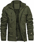 CHEXPEL Men's Thick Winter Jacket with Hood - Warm Fleece Protection