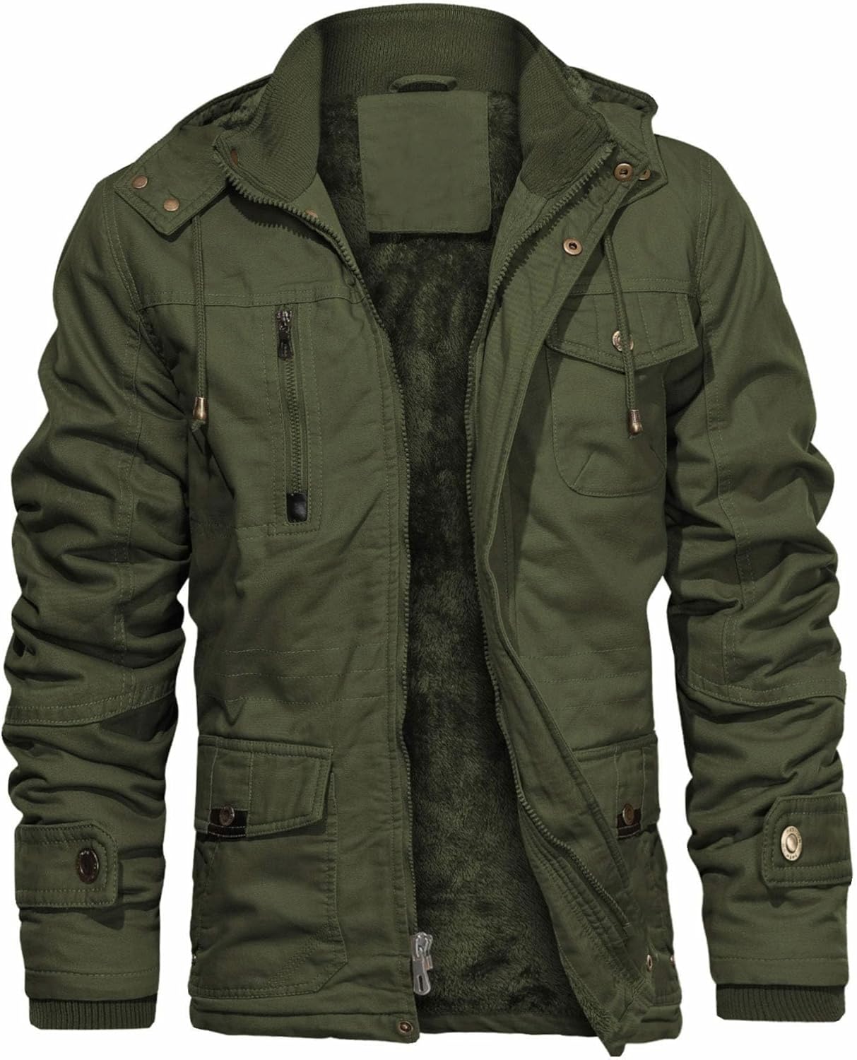 CHEXPEL Men's Thick Winter Jackets with Hood for Cold Weather