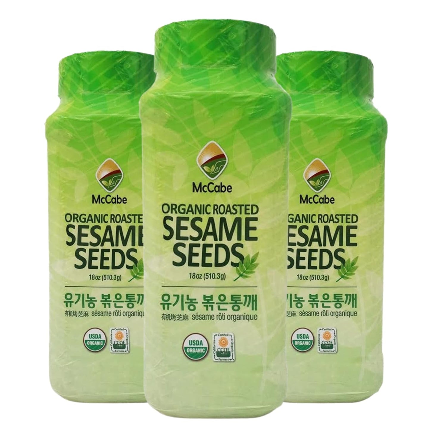 McCabe Organic Roasted Sesame Seeds, 18 oz Packs for Cooking