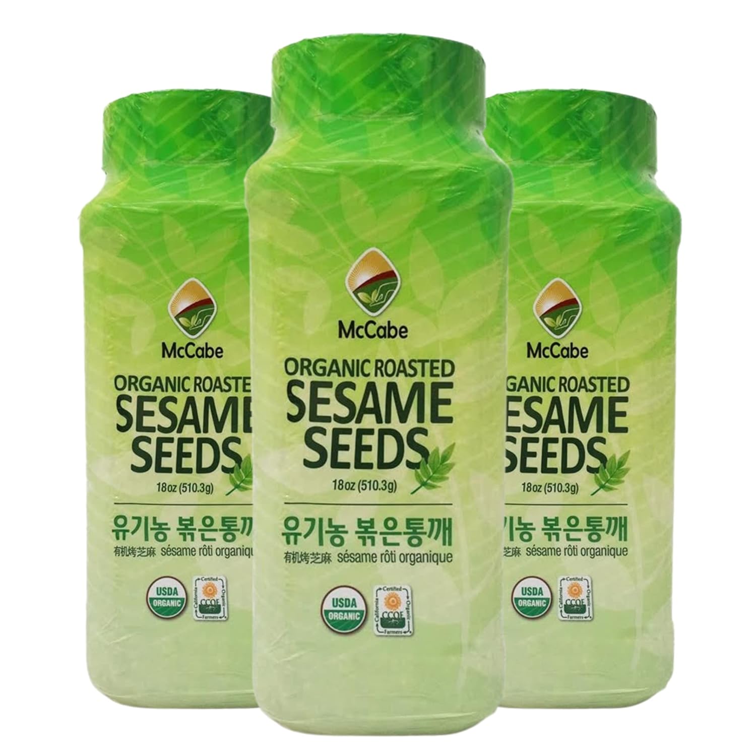 McCabe Organic Roasted Sesame Seeds, 18 oz Packs for Cooking