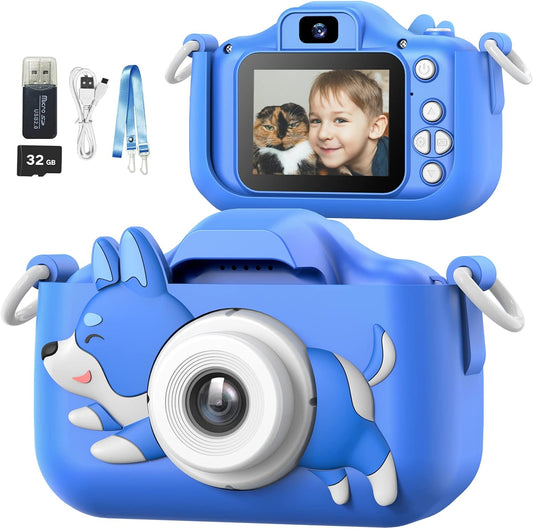 Portable Kids Camera with Silicone Cover - Perfect Children's Gift
