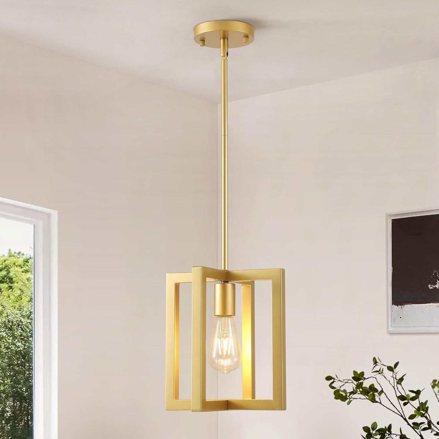 Mini Modern Farmhouse Gold Pendant Lighting for Kitchen Island