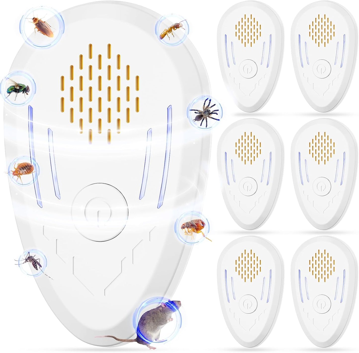 6-Pack Ultrasonic Pest Repellent - BuzzKick Away Pests!