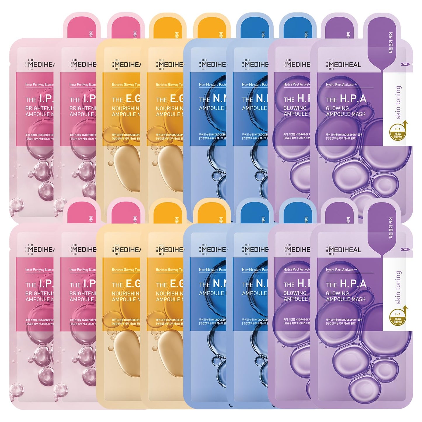 Mediheal Korean Ampoule Combo Mask Sheet for Hydration and Firmness